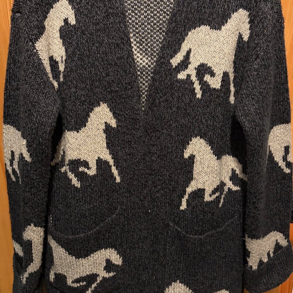 LUCKY BRAND HORSE CARDIGAN - SZ SM